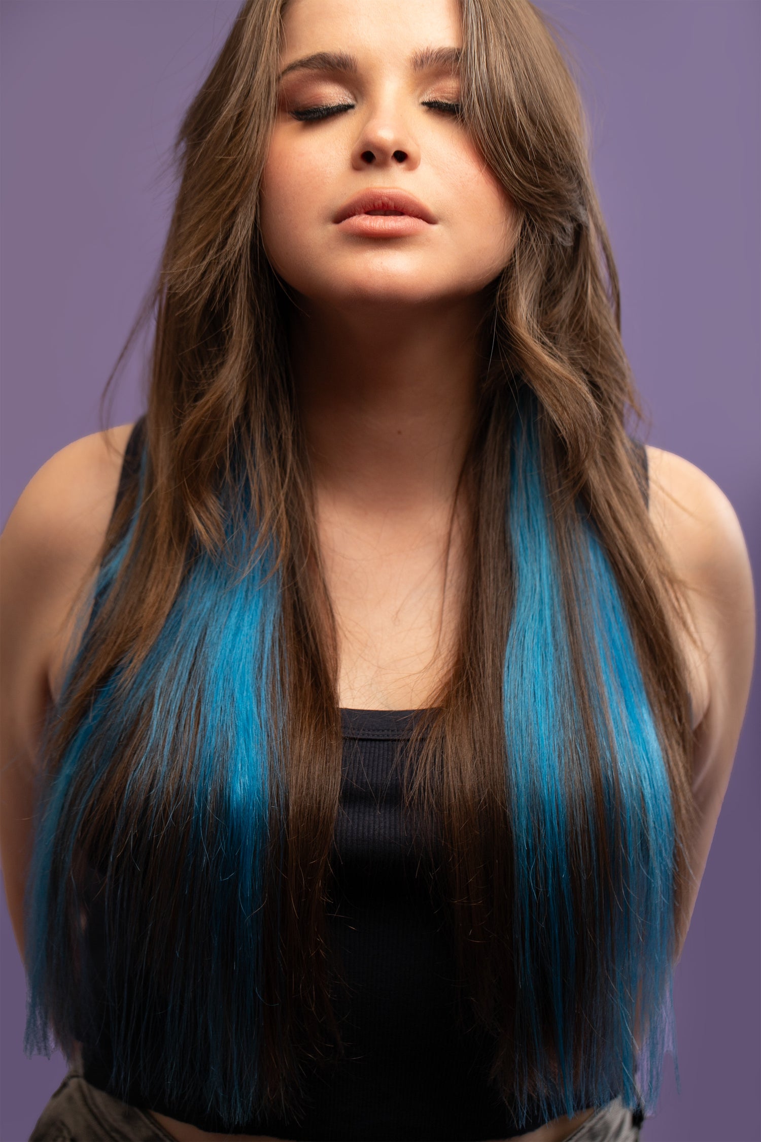 Natural hair extension - Sea blue shade - Shufizoo