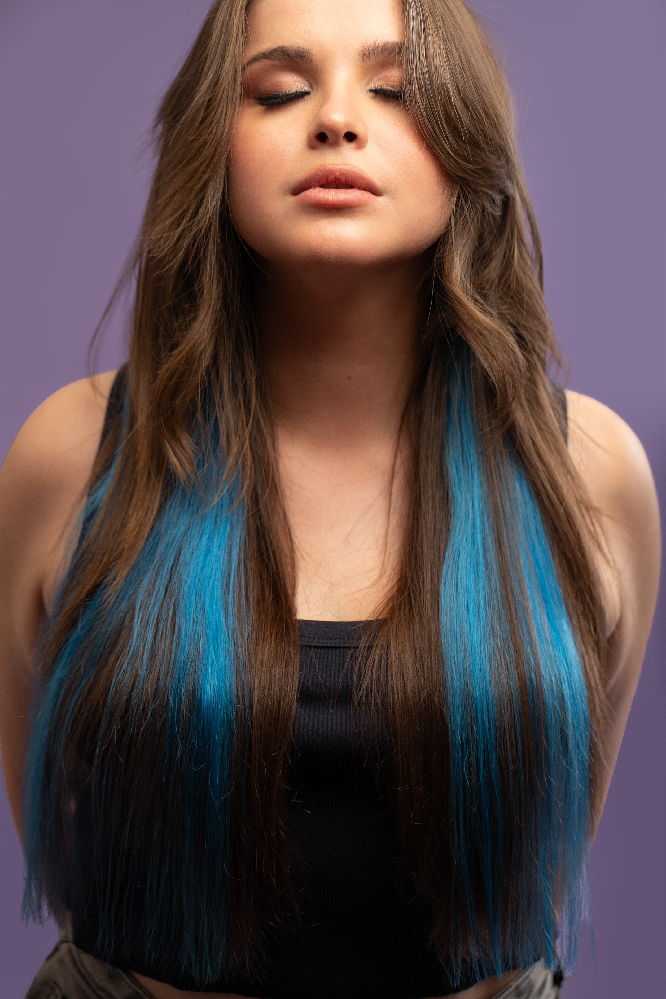 Natural hair extension - Sea blue shade - Shufizoo