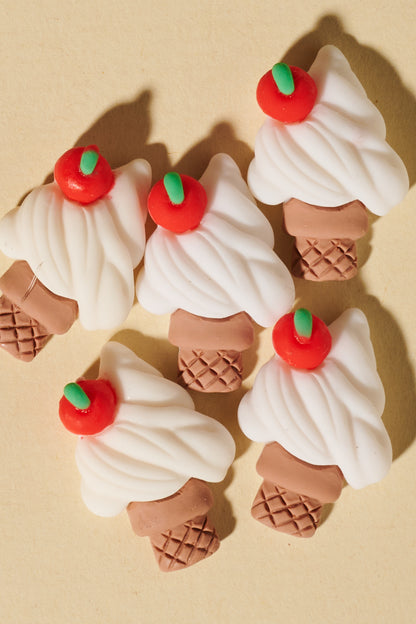 Magic Braids Charms - Shufizoo - White american Ice Cream with a Cherry