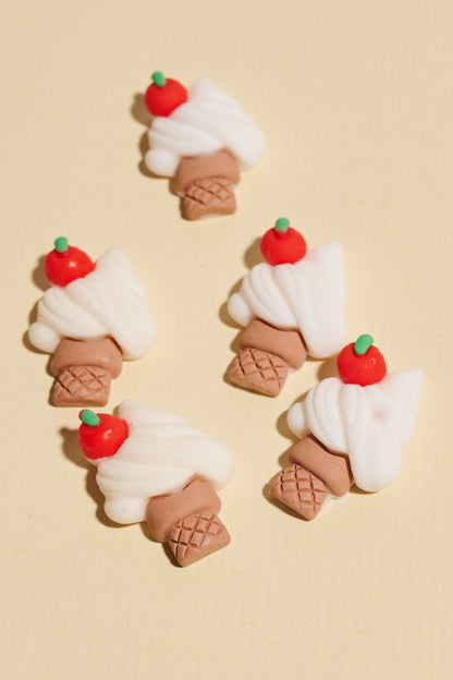 Magic Braids Charms - Shufizoo - White american Ice Cream with a Cherry
